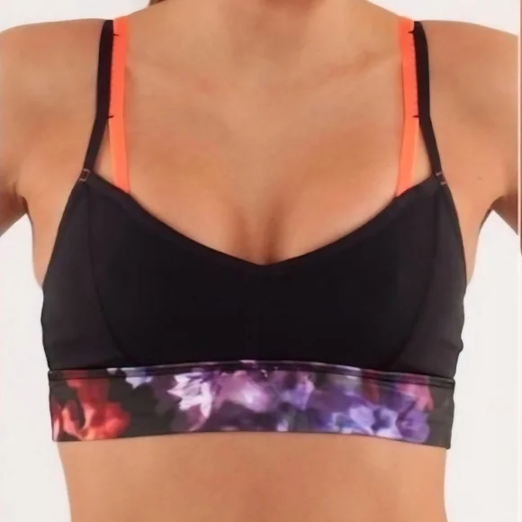 Lululemon Athletica Black and Purple Sports Bra Intimates - Picture 2 of 8